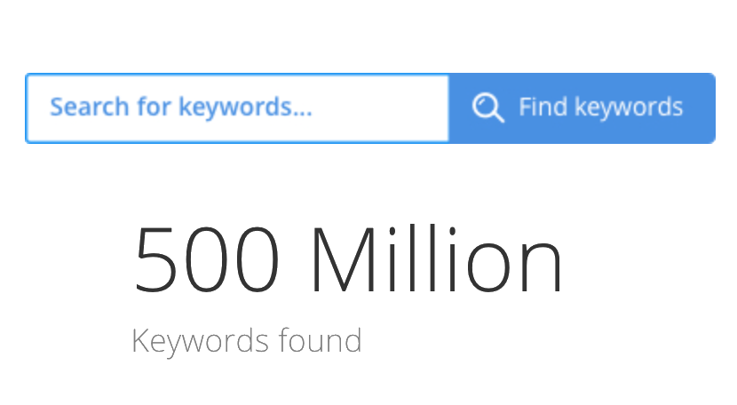 jaaxy 500 million keywords found